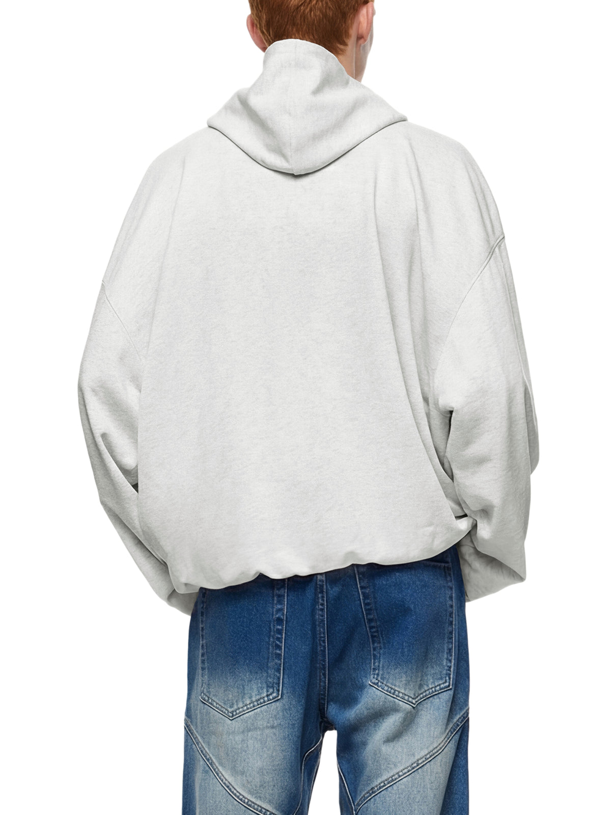 Boxy Gather-Hem Hoodie