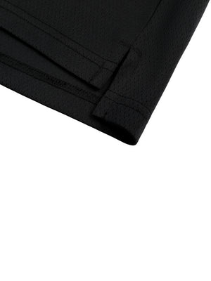 Contrast Raglan Sleeve Mesh T-Shirt