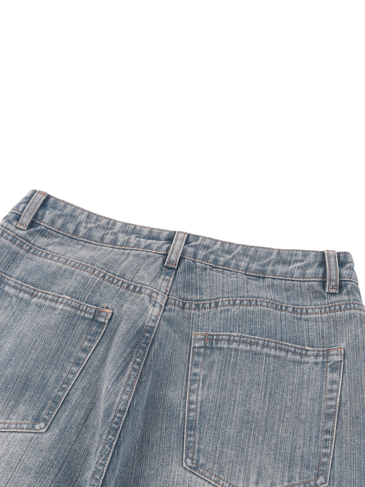Vintage Wash Distressed Denim Jeans