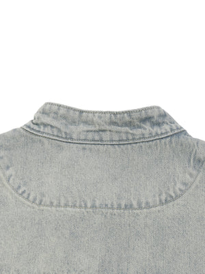 Vintage Wash Zip Denim Jacket