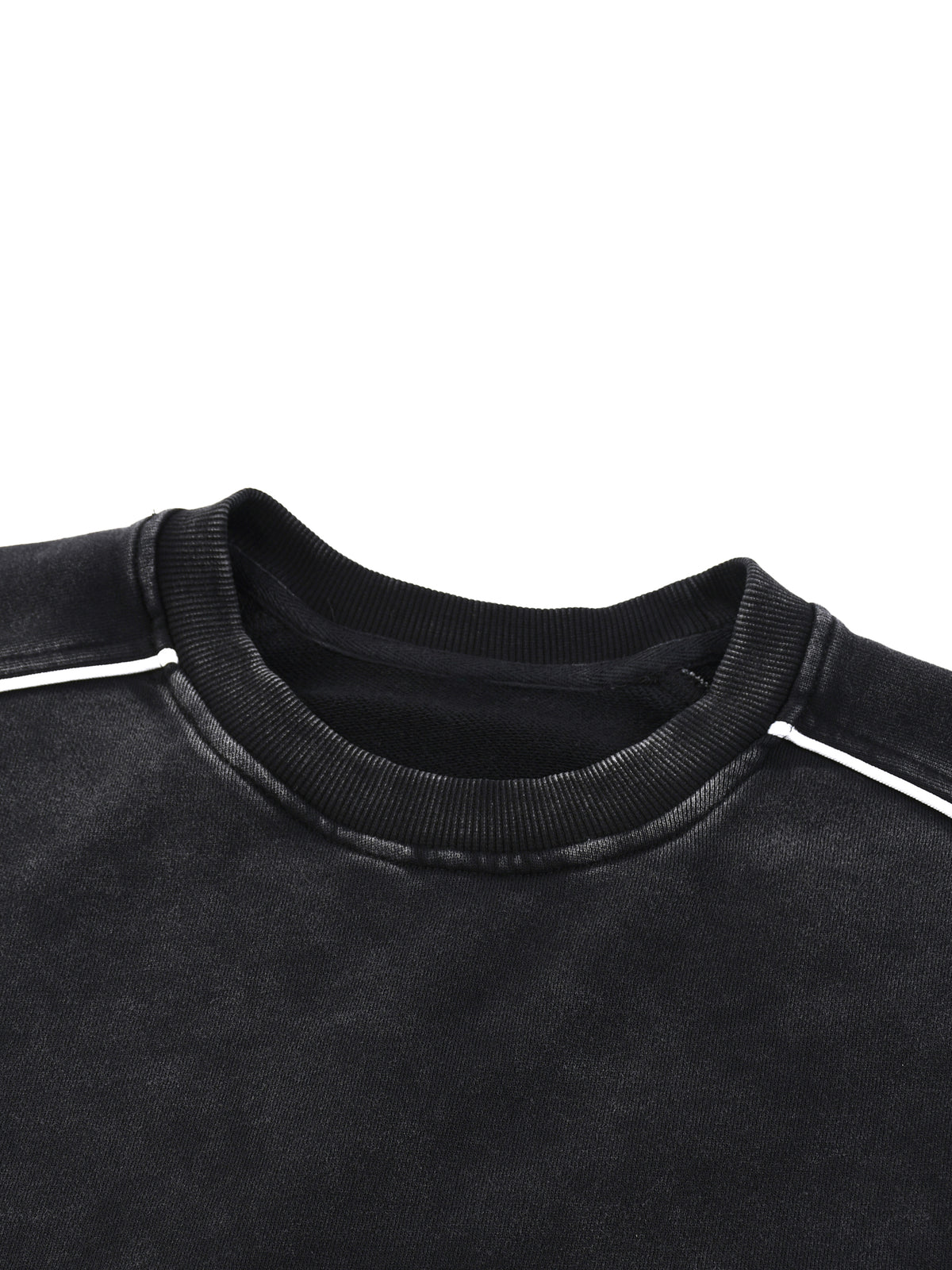Mineral Wash Piping Raw Hem Sweatshirt