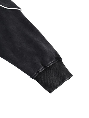 Mineral Wash Piping Raw Hem Sweatshirt