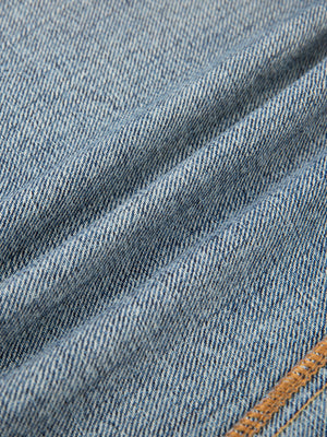 Vintage Wash Baggy Denim Jeans