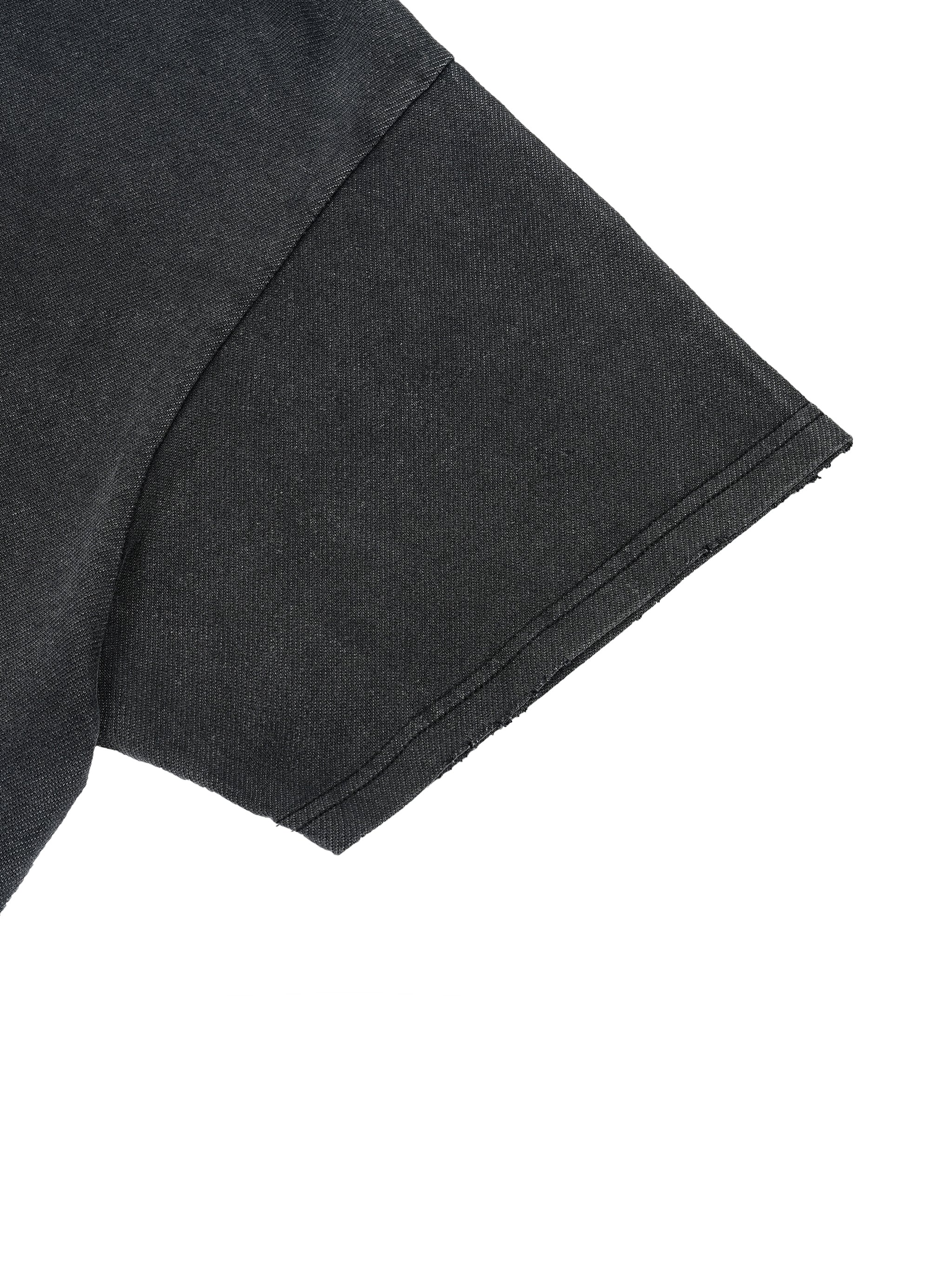 New Vintage Wash Boxy Distressed Hem T-Shirt