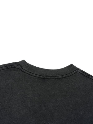 Unisex Vintage Wash Distressed Hem T-Shirt – Oversized Boxy Retro Streetwear Tee