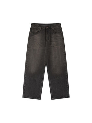 Vintage Wash Heavyweight Denim Jeans