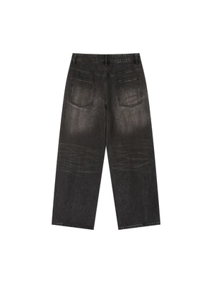 Vintage Wash Heavyweight Denim Jeans