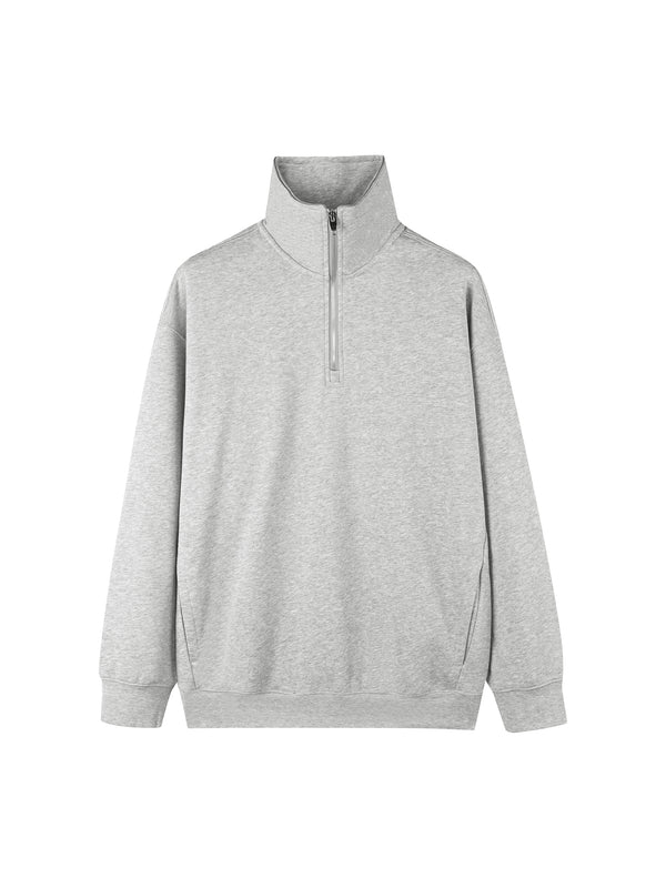 Quarter-Zip Drop Shoulder Sweatshirt