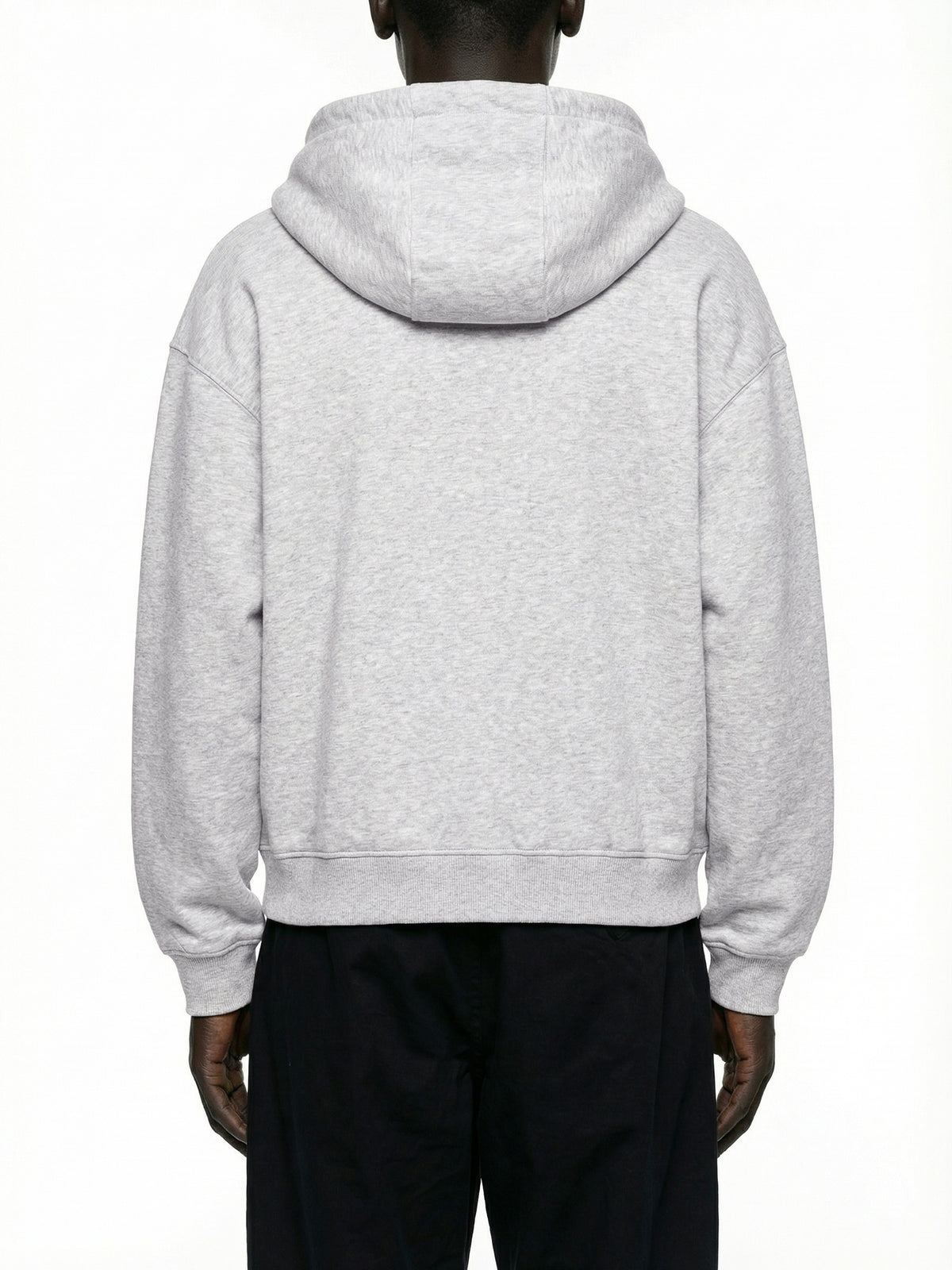 Boxy Button Placket Hoodie