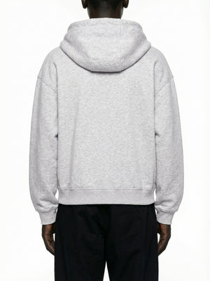 Boxy Button Placket Hoodie