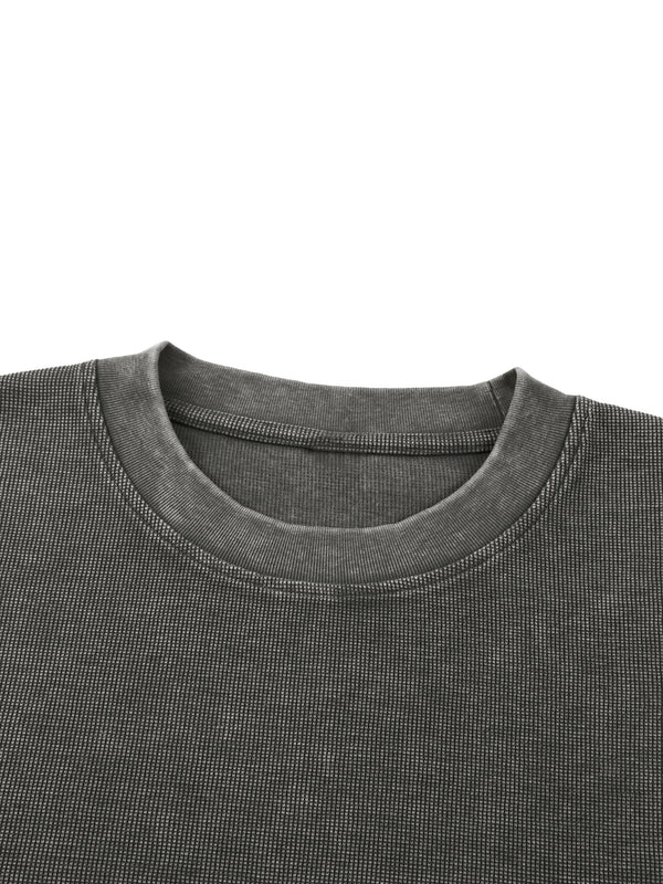 Mineral Wash Waffle Knit T-Shirt