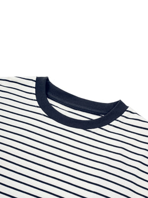 Kids' Striped Long Sleeve T-Shirt – Soft Cotton Everyday Crew Neck Tee