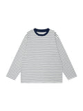 Kids' Striped Long Sleeve T-Shirt – Soft Cotton Everyday Crew Neck Tee