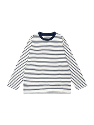Kids' Striped Long Sleeve T-Shirt – Soft Cotton Everyday Crew Neck Tee