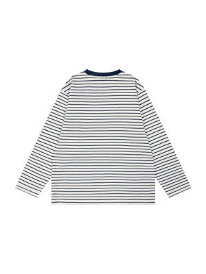 Kids' Striped Long Sleeve T-Shirt – Soft Cotton Everyday Crew Neck Tee