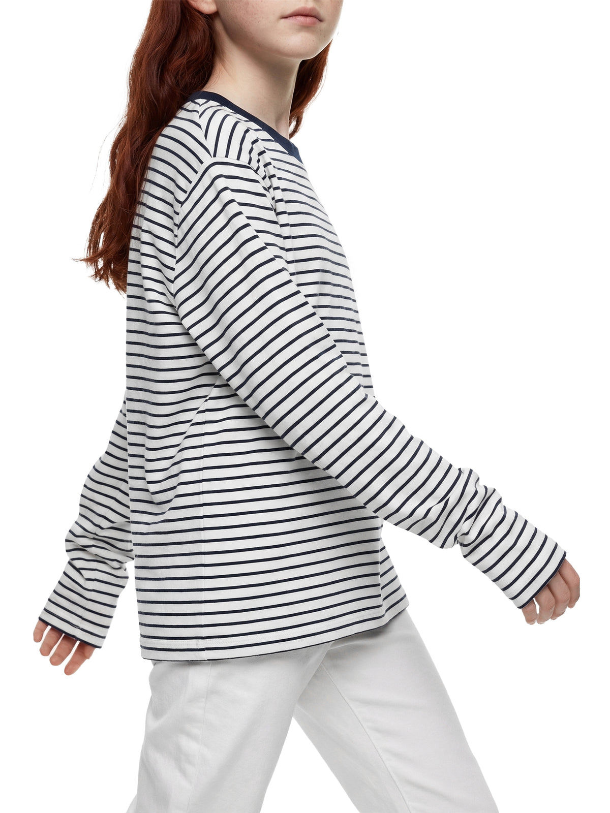 Kids' Striped Long Sleeve T-Shirt – Soft Cotton Everyday Crew Neck Tee