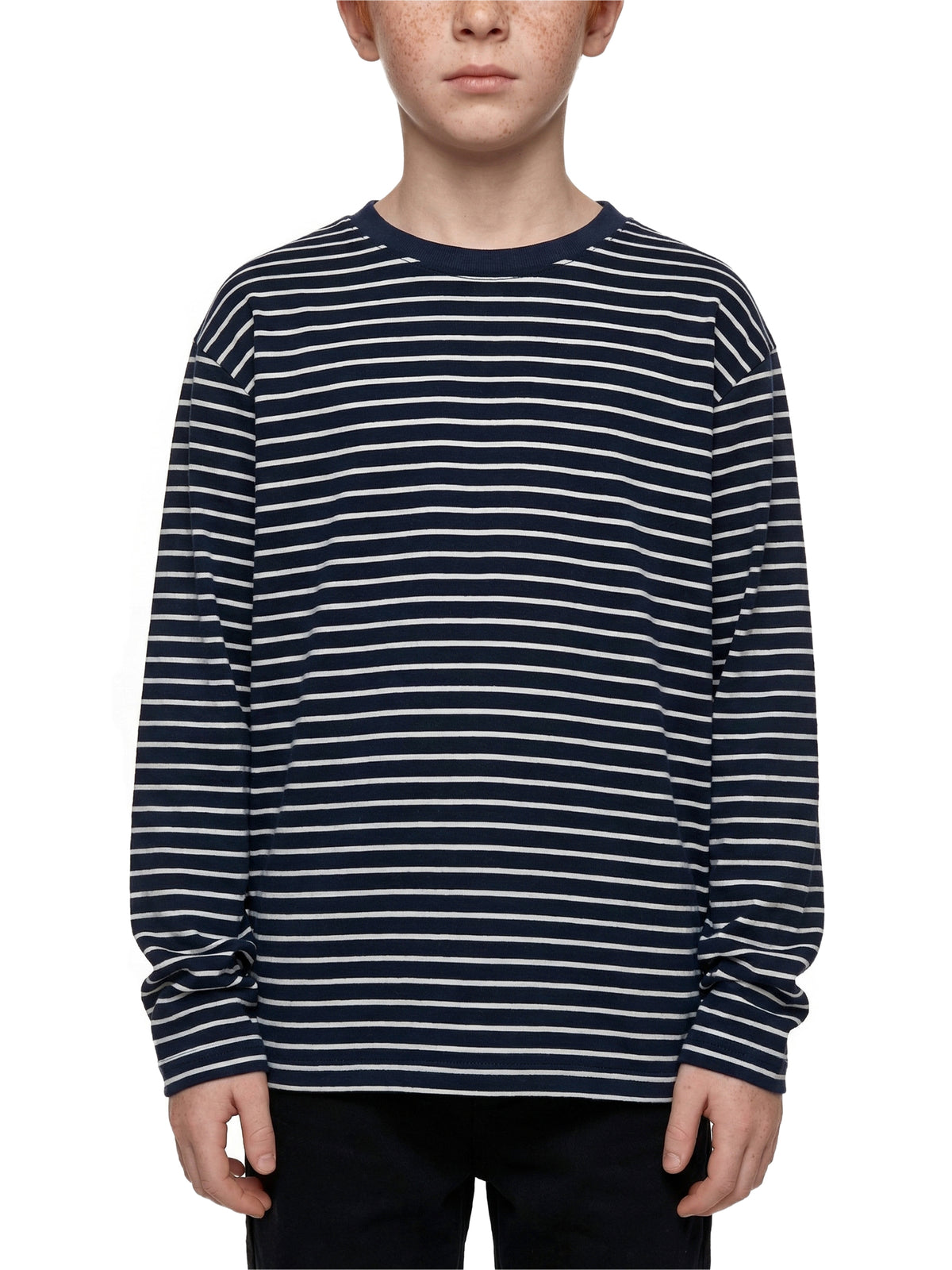Kids' Striped Long Sleeve T-Shirt – Soft Cotton Everyday Crew Neck Tee