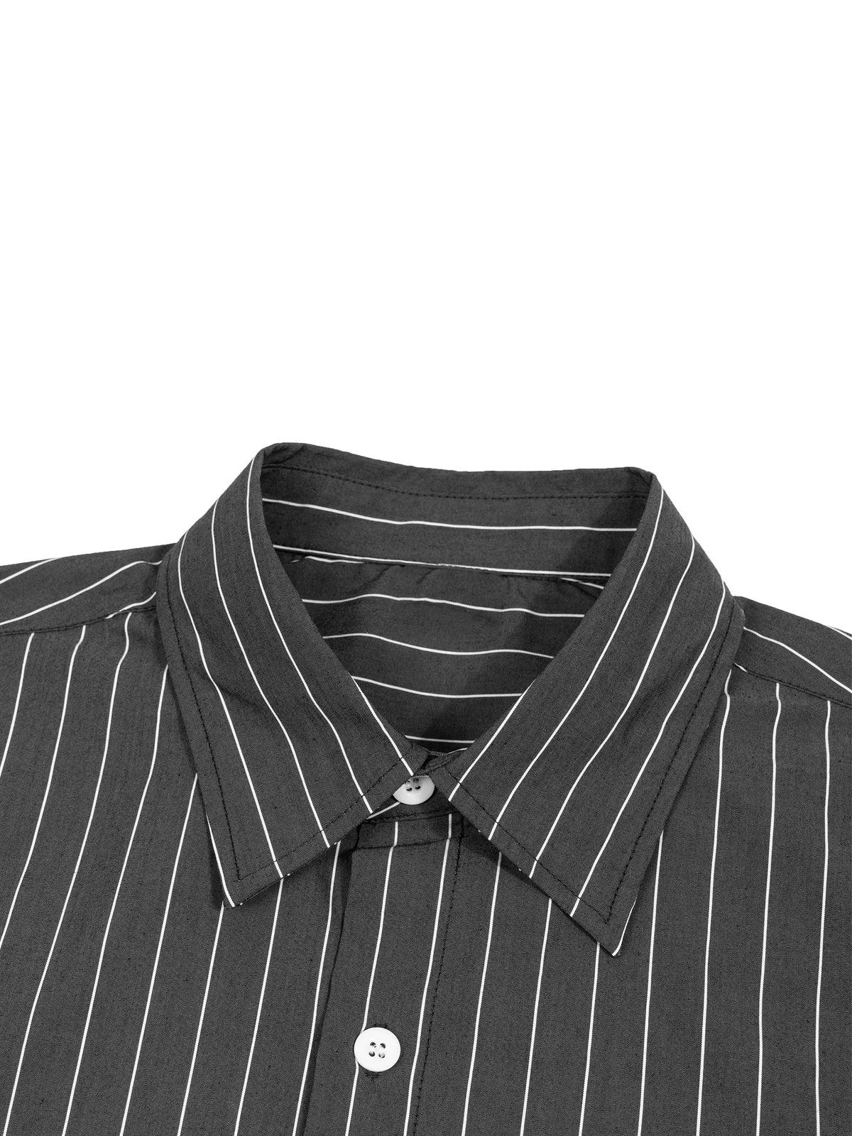 Unisex Striped Boxy Button-Up Shirt – Oversized Casual Streetwear Shirt