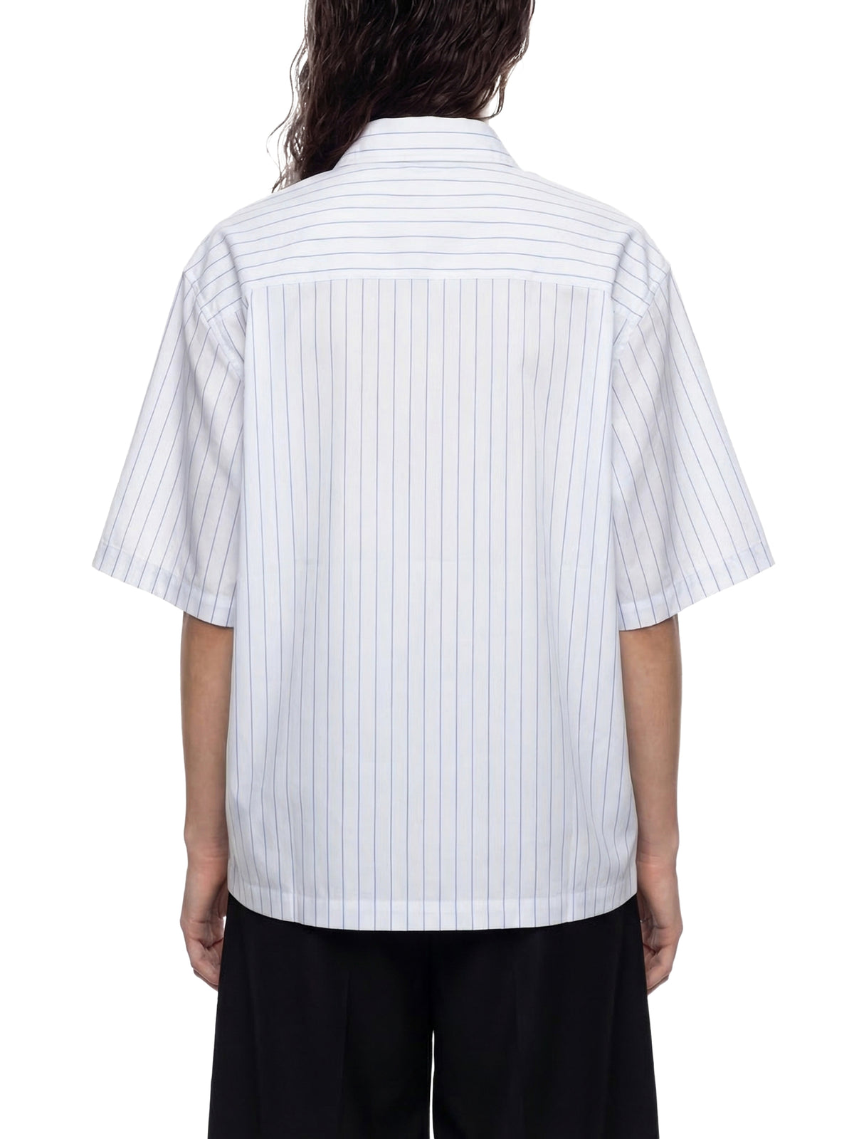 Unisex Striped Boxy Button-Up Shirt – Oversized Casual Streetwear Shirt