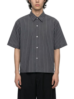 Unisex Striped Boxy Button-Up Shirt – Oversized Casual Streetwear Shirt