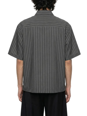 Unisex Striped Boxy Button-Up Shirt – Oversized Casual Streetwear Shirt