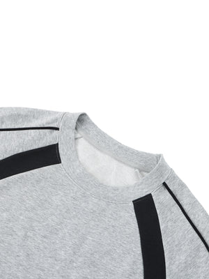 Unisex Color Block Crewneck Sweatshirt – Oversized Premium Streetwear Pullover