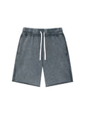 Unisex Mineral Wash Raw Edge Shorts – Oversized Premium Streetwear Shorts