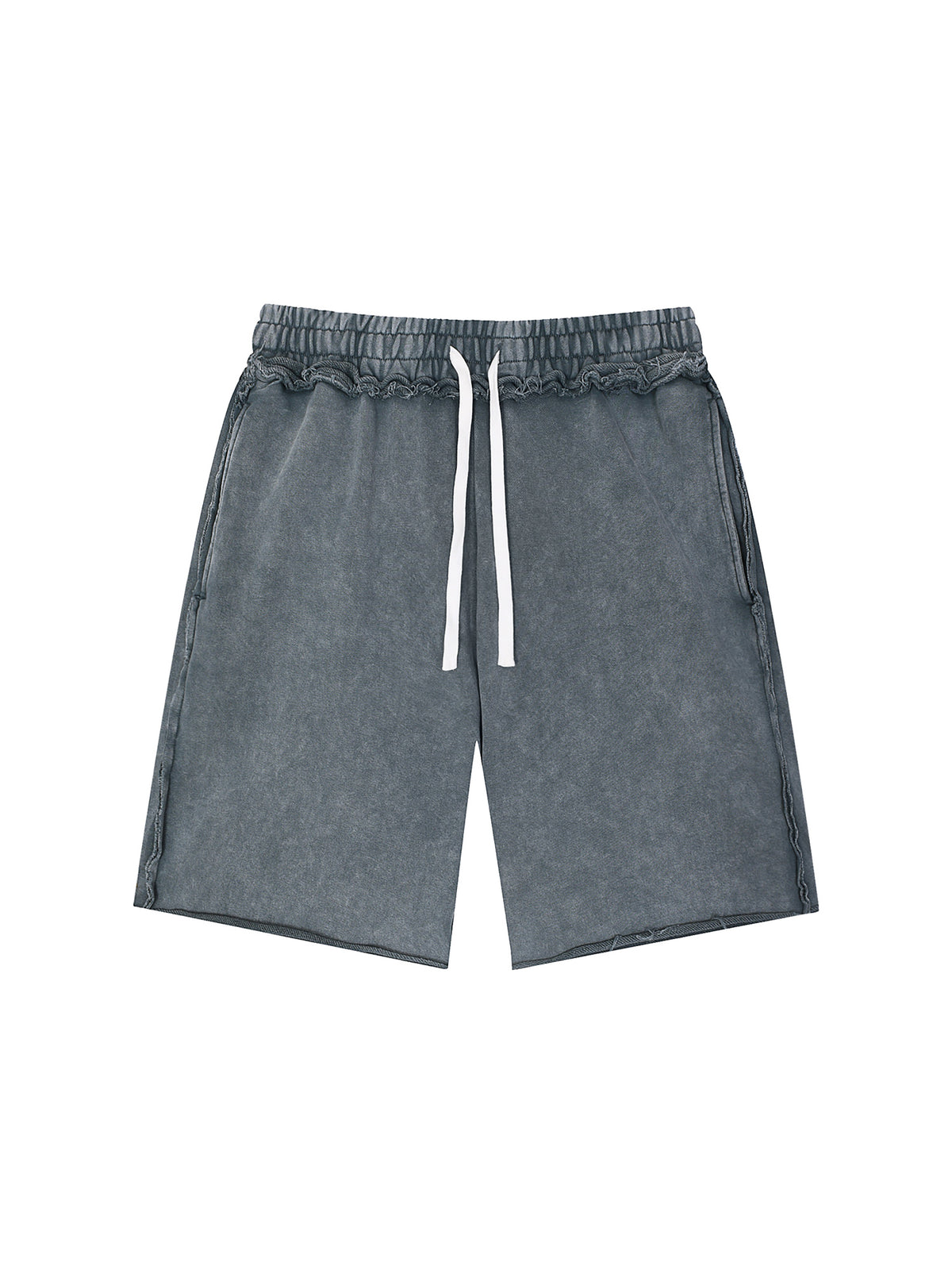 Unisex Mineral Wash Raw Edge Shorts – Oversized Premium Streetwear Shorts