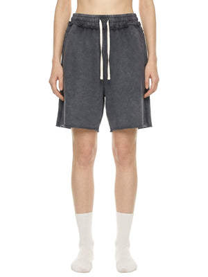Unisex Mineral Wash Raw Edge Shorts – Oversized Premium Streetwear Shorts