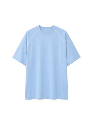 Unisex Contrast Stitch Raglan T-Shirt – Oversized Streetwear Tee