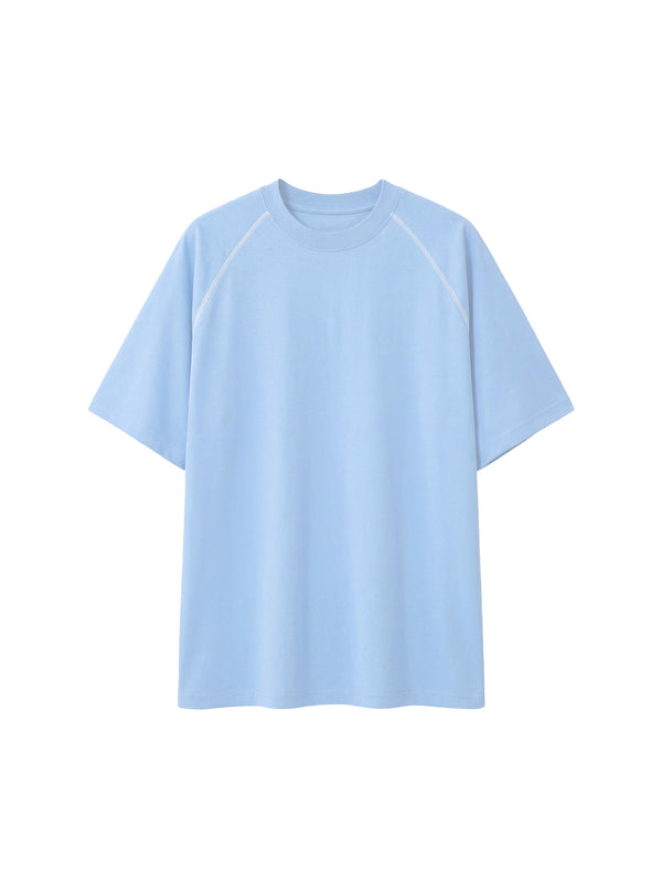 Unisex Contrast Stitch Raglan T-Shirt – Oversized Streetwear Tee