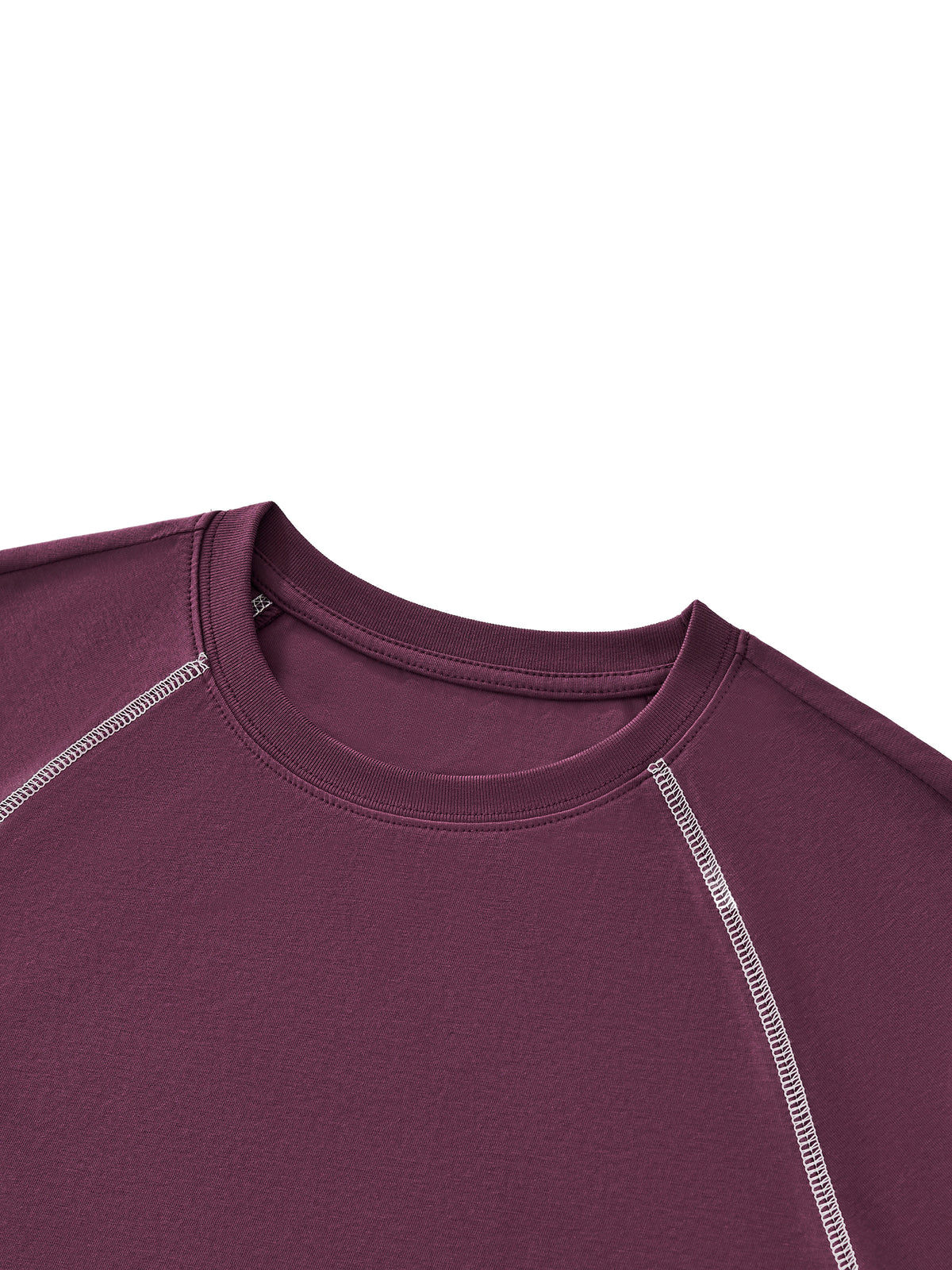 Women's Contrast Stitch Raglan Crop T-Shirt – Slim Fit Retro Crop Top