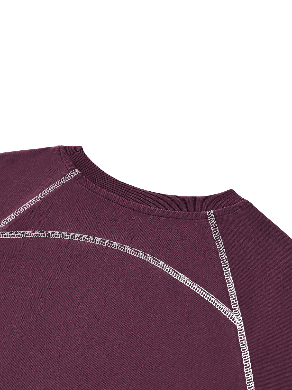 Women's Contrast Stitch Raglan Crop T-Shirt – Slim Fit Retro Crop Top