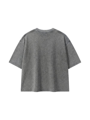 Unisex Mineral Wash Waffle Boxy T-Shirt – Oversized Textured Streetwear Tee
