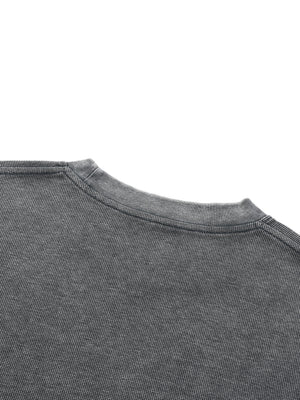 Unisex Mineral Wash Waffle Boxy T-Shirt – Oversized Textured Streetwear Tee