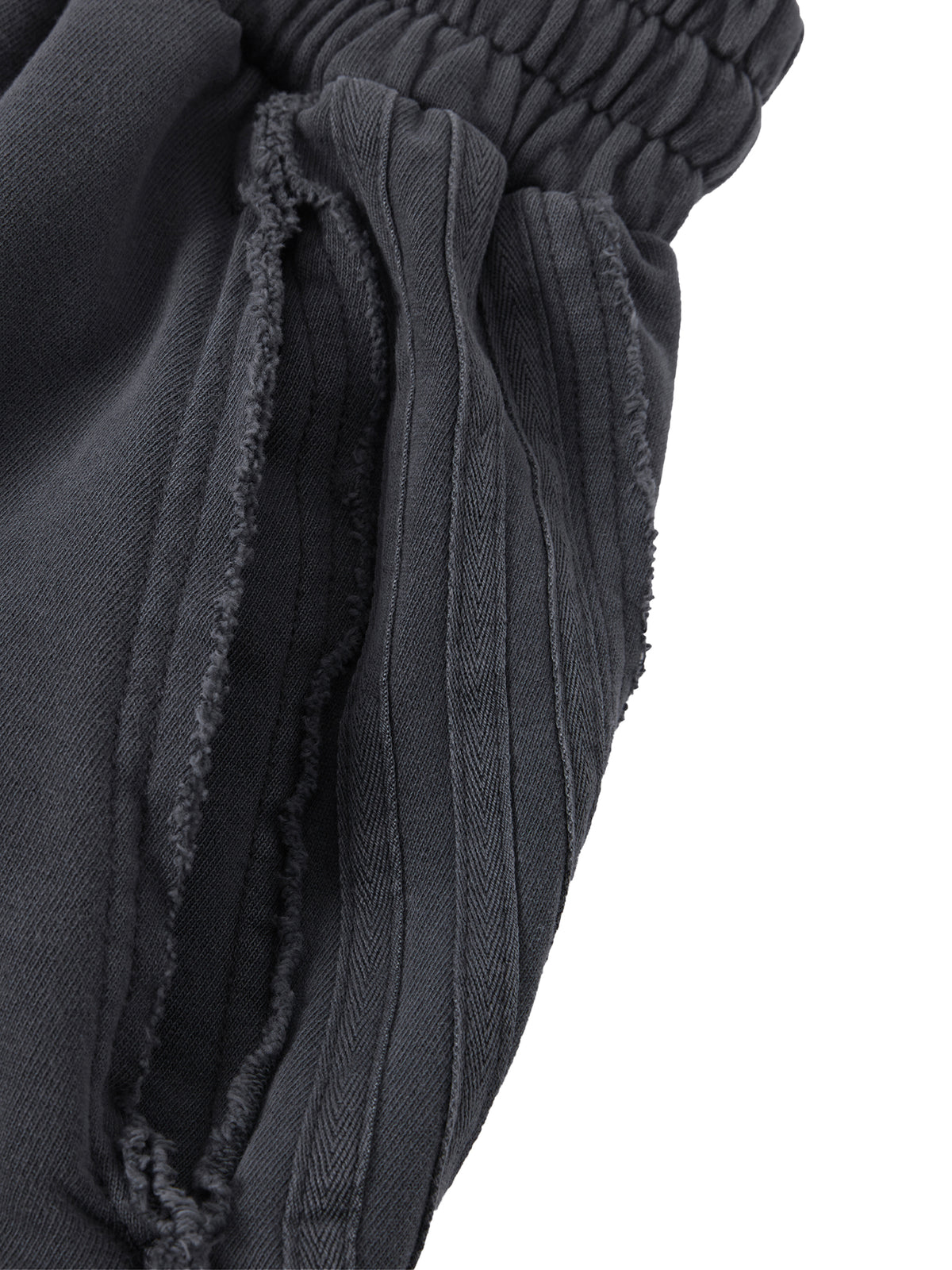 Unisex Vintage Wash Raw Edge Shorts – Oversized Streetwear Sweat Shorts