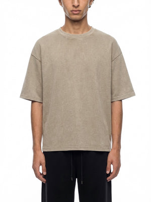 Unisex Mineral Wash Waffle Boxy T-Shirt – Oversized Textured Streetwear Tee