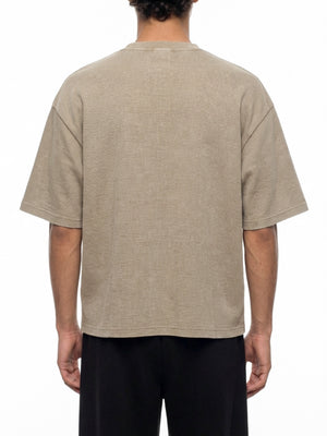 Unisex Mineral Wash Waffle Boxy T-Shirt – Oversized Textured Streetwear Tee