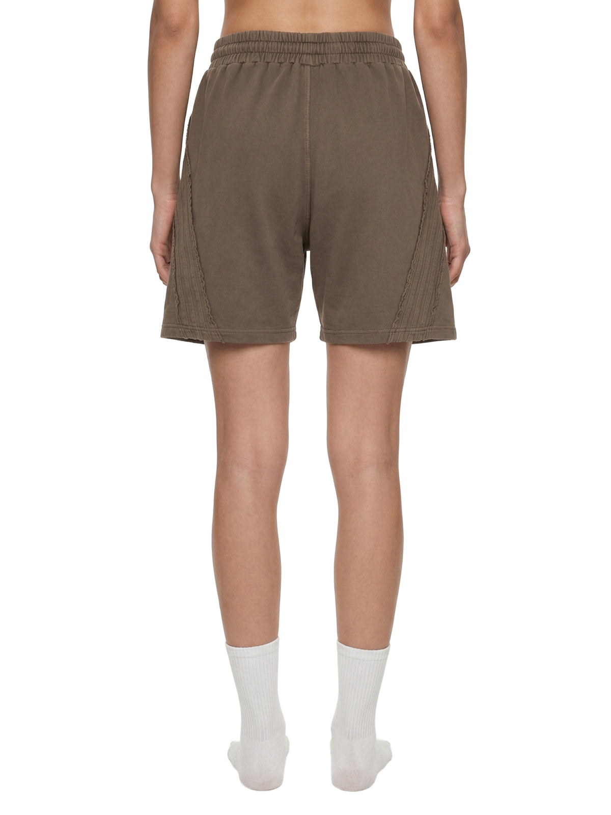 Unisex Vintage Wash Raw Edge Shorts – Oversized Streetwear Sweat Shorts