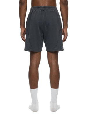 Unisex Vintage Wash Raw Edge Shorts – Oversized Streetwear Sweat Shorts