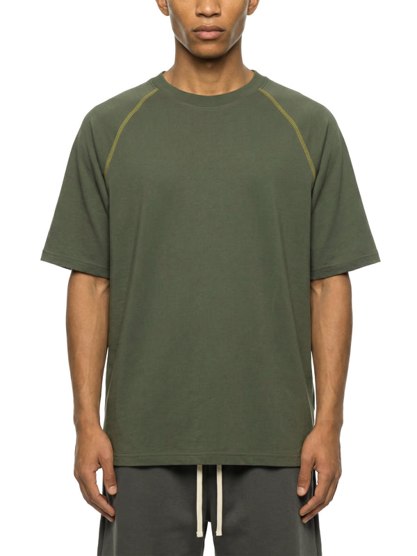 Unisex Contrast Stitch Raglan T-Shirt – Oversized Streetwear Tee