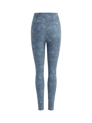 Women's Faux Denim Zip Fly Leggings – High-Waisted Stretch Jeggings