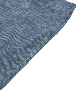 Women's Faux Denim Zip Fly Leggings – High-Waisted Stretch Jeggings