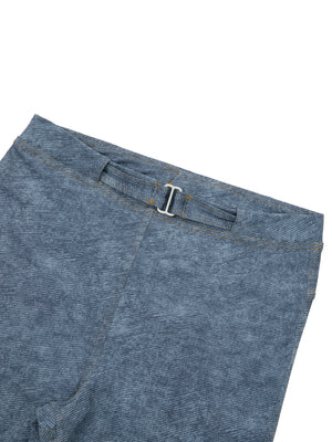 Women's Faux Denim Zip Fly Leggings – High-Waisted Stretch Jeggings