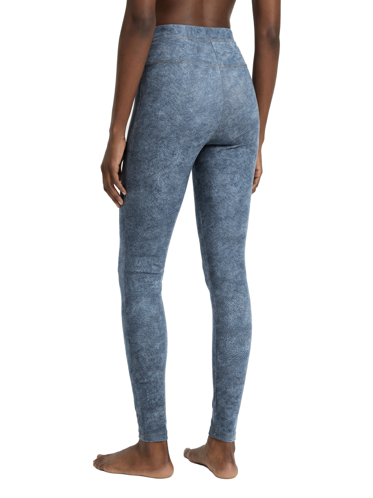 Women's Faux Denim Zip Fly Leggings – High-Waisted Stretch Jeggings
