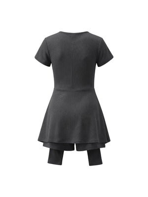 Women's Dual-Function Cape Tie-Waist Romper – Slim Fit Casual One-Piece Outfit