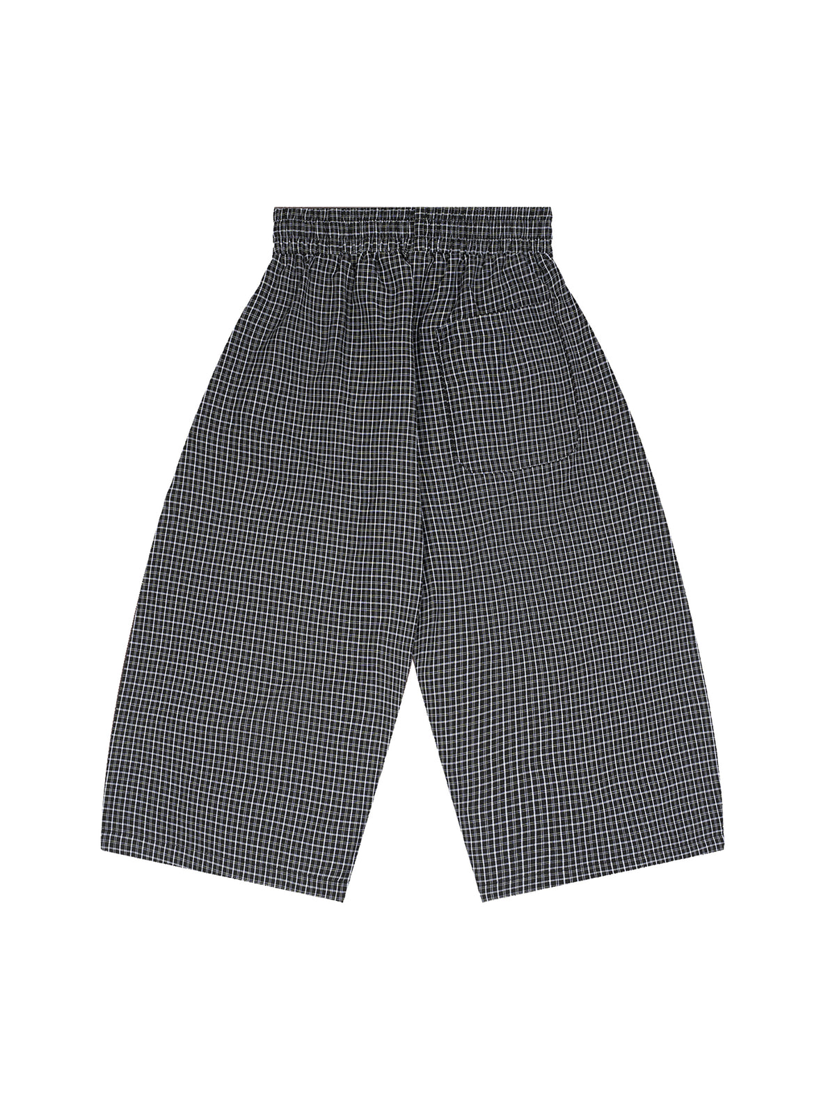 Unisex Plaid Loose Capri Shorts – Relaxed Streetwear Drawstring Shorts