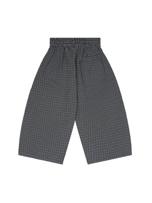 Unisex Plaid Loose Capri Shorts – Relaxed Streetwear Drawstring Shorts