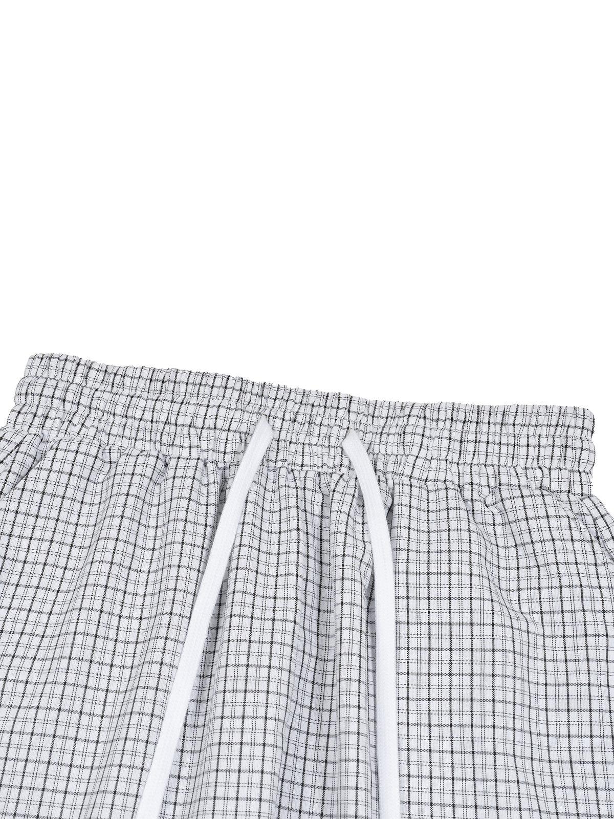 Unisex Plaid Loose Capri Shorts – Relaxed Streetwear Drawstring Shorts