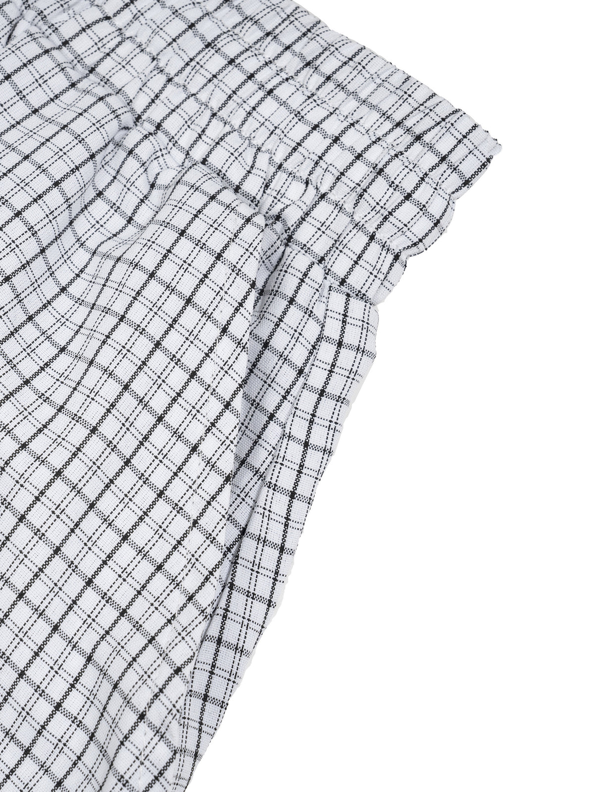 Unisex Plaid Loose Capri Shorts – Relaxed Streetwear Drawstring Shorts